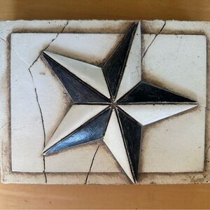 Sid Dickens Black Decorative Memory Block 3D Star with White Logo